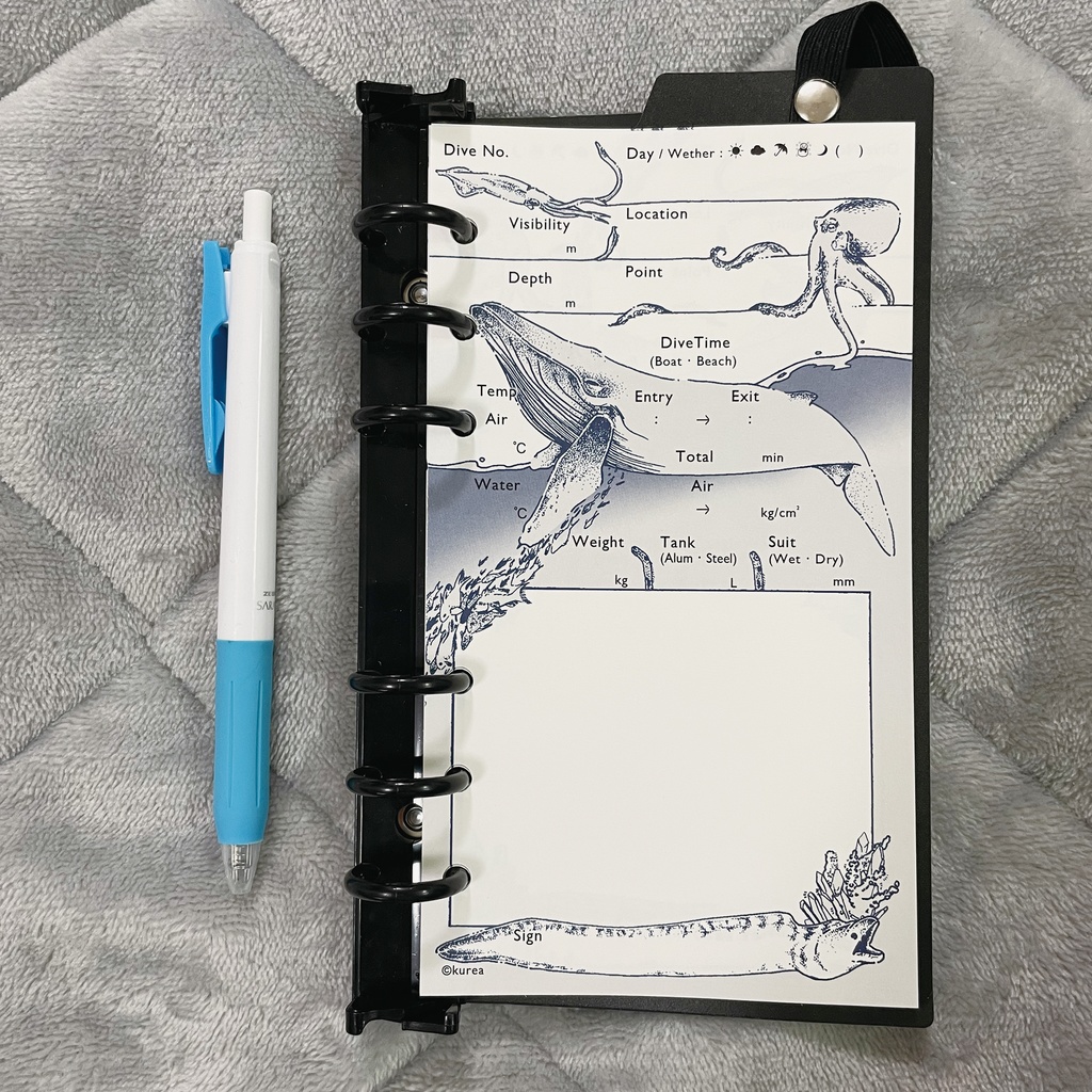 ダイビングログノートリフィルタイプ3種