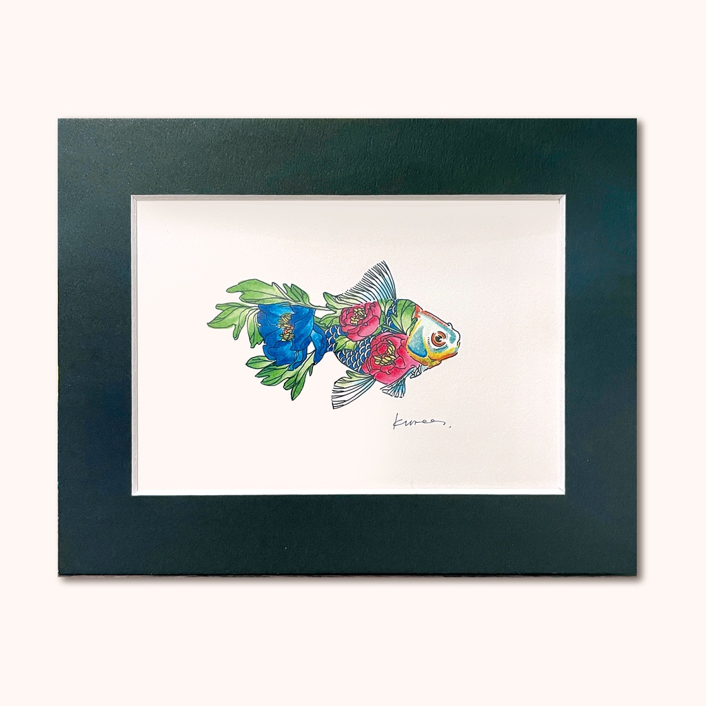 浮世絵を着る金魚/ミニ原画
