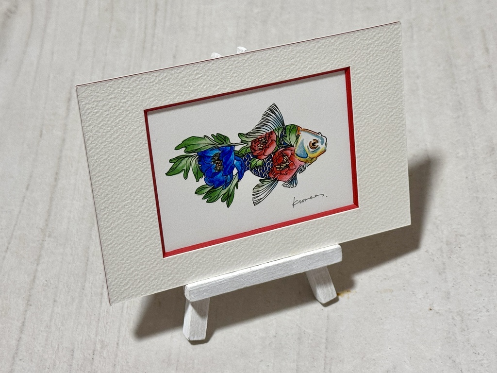 浮世絵を着る金魚/ミニ原画