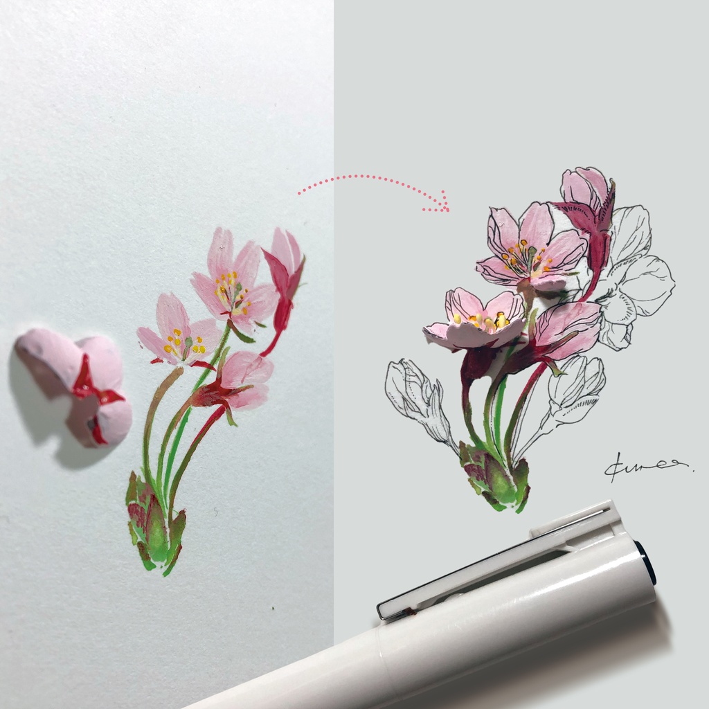 さくら/半立体原画