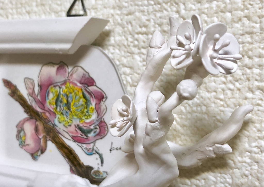 原画「朝露に泳ぐ」