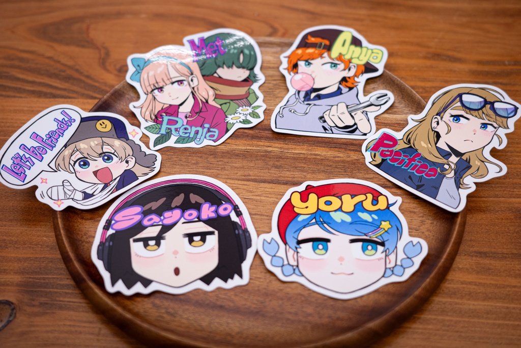 ghostpia ステッカーセット・ゴーストタウンガールズ(6種類セット)