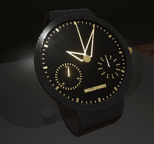 VRC Mechanical Watch Black&Gold Works without OSC!