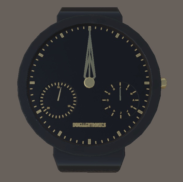 VRC Mechanical Watch Black&Gold Works without OSC!