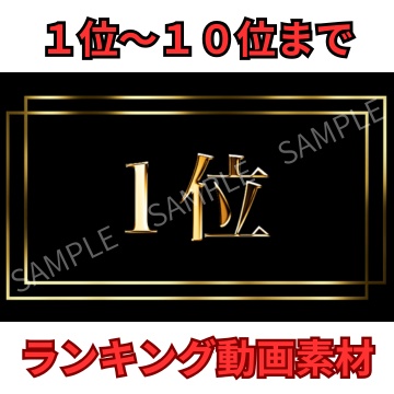 １位から１０位までのランキング動画素材
