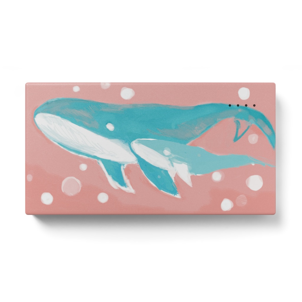 <モバイルバッテリー>くじらの親子