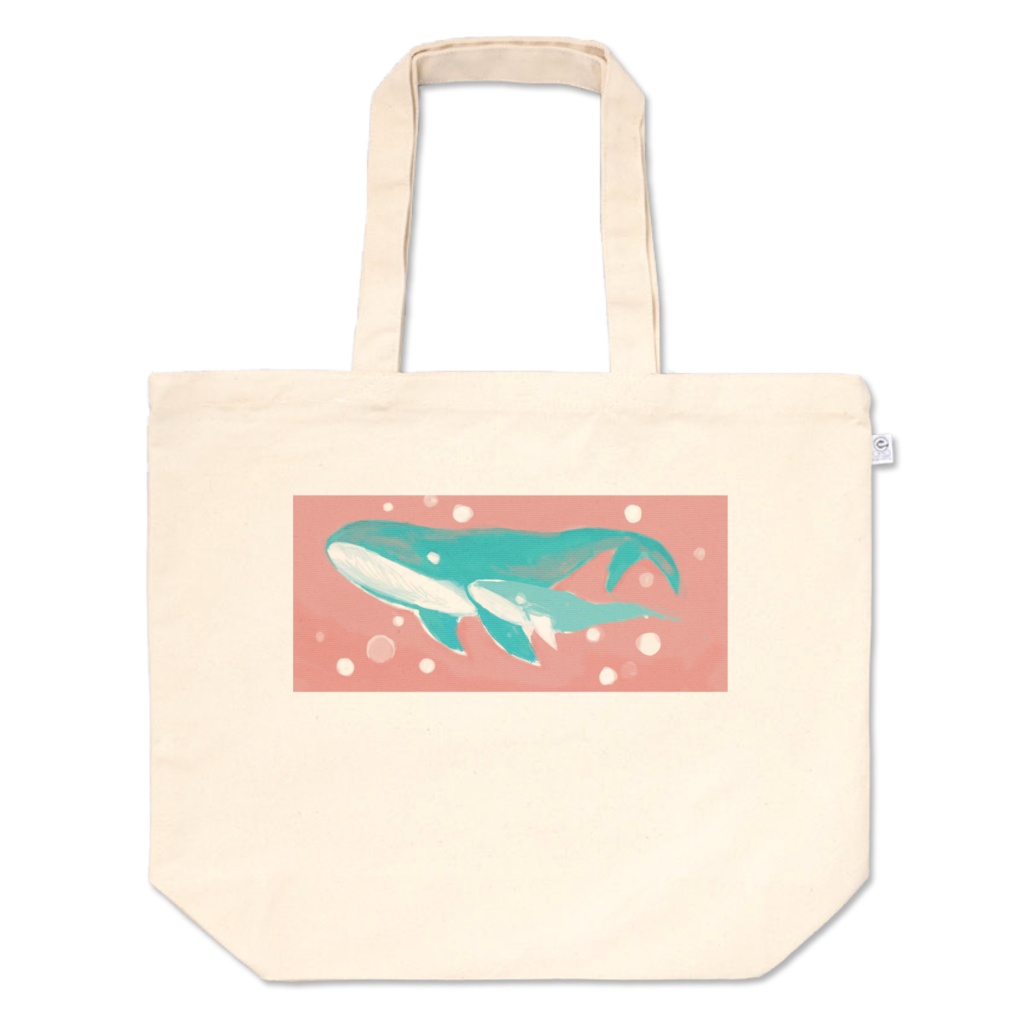 ＜トートバッグ＞くじらの親子