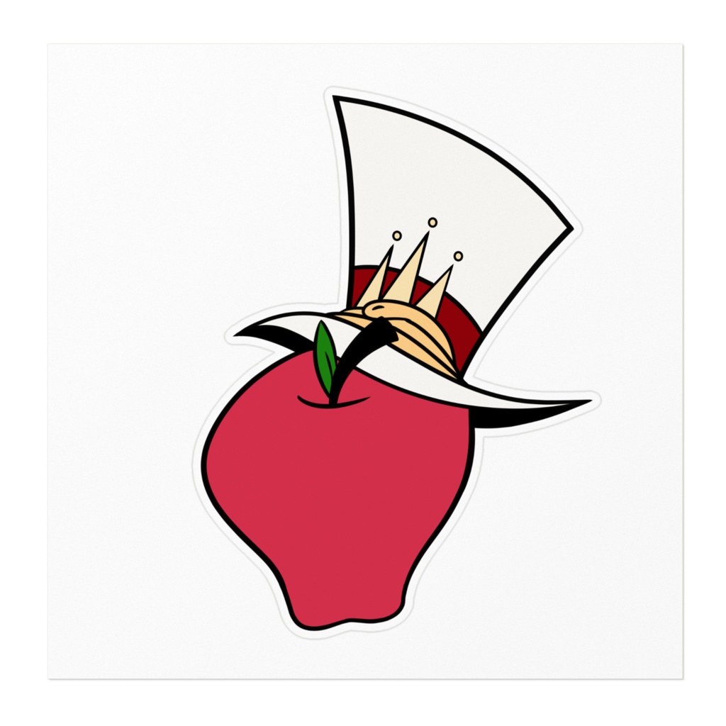 Lucifer Apple Hat Sticker