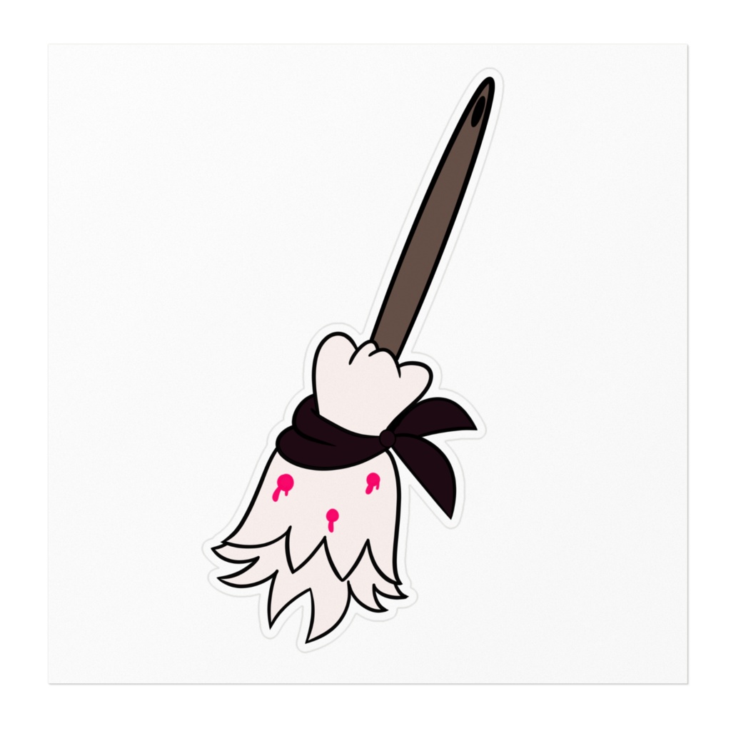 Nifty Feather Duster Sticker