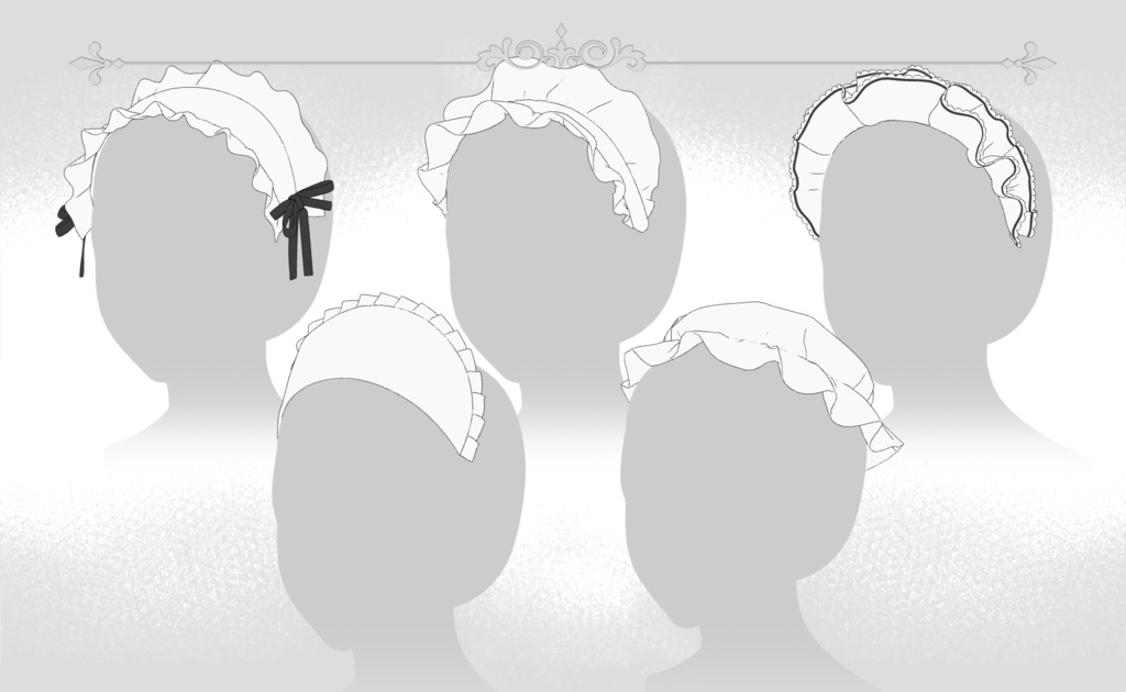 メイド用のヘッドピースとトップス【cs3o】