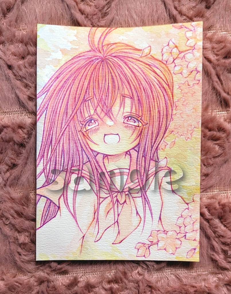 🆕【フレームレス原画】さくらの微笑み