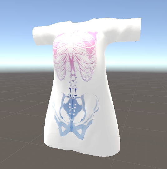 ぐれーずちゃん向け スケルトンTシャツ