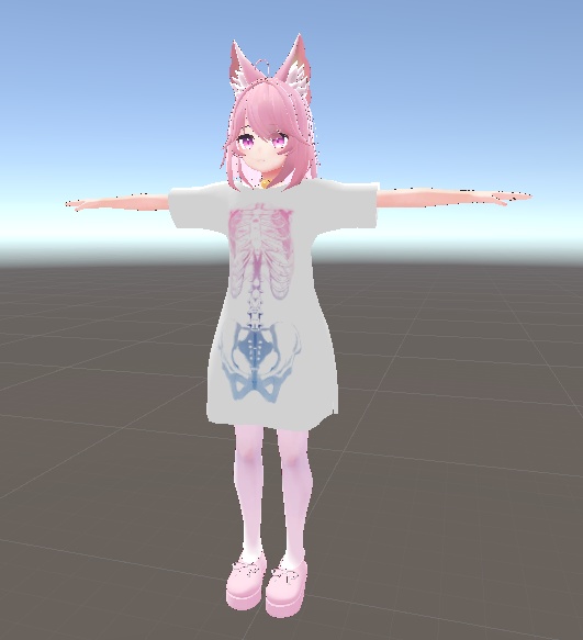 Tien向けスケルトンTシャツ