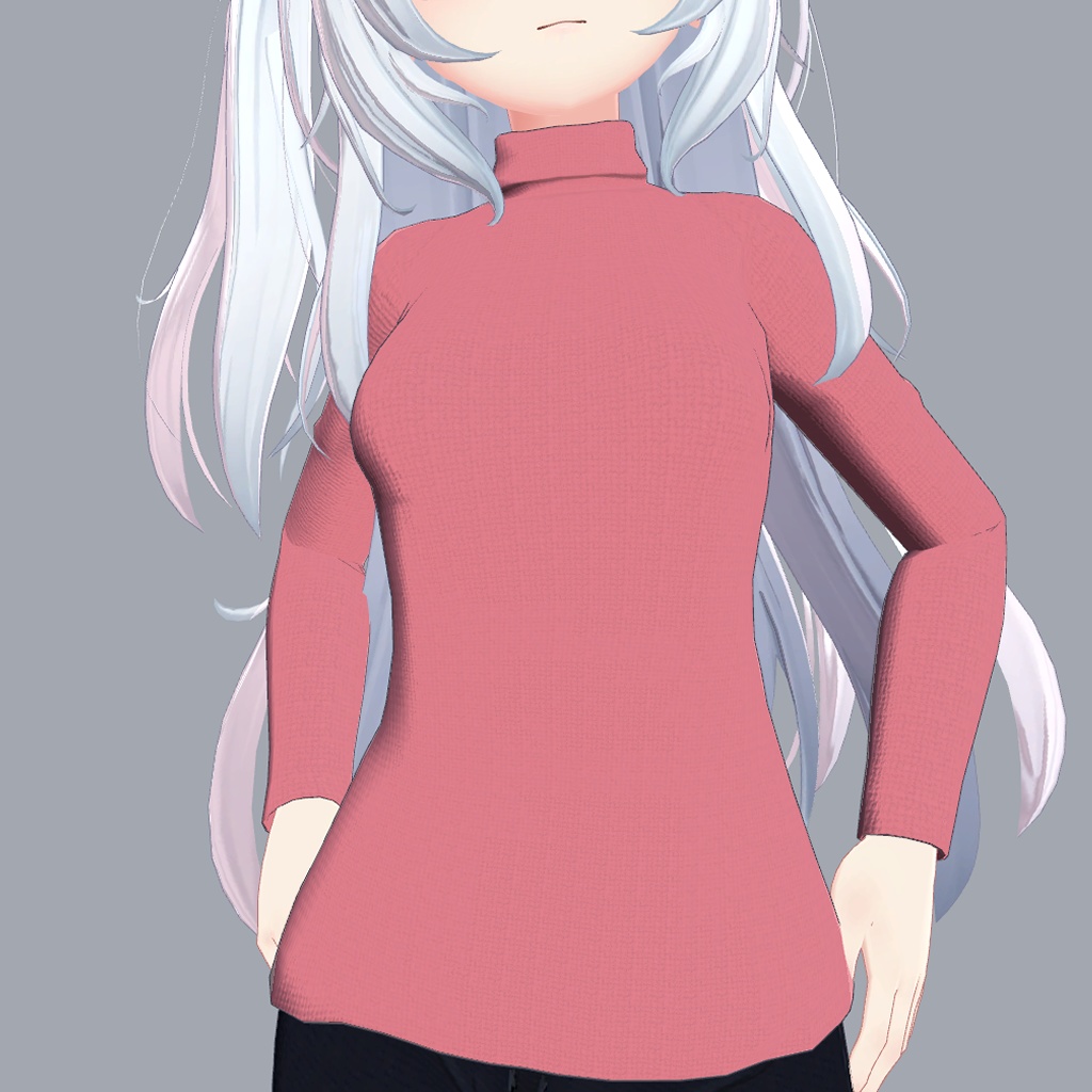 狐雪向け タートルネックTシャツ