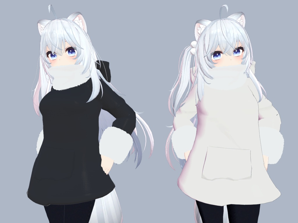 狐雪向け もこもこパーカー