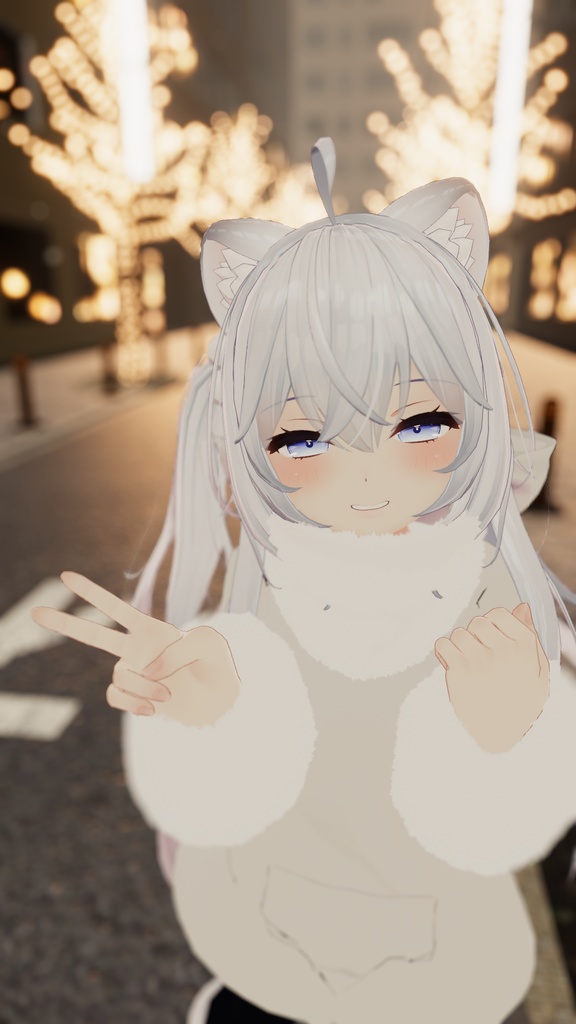 狐雪向け もこもこパーカー