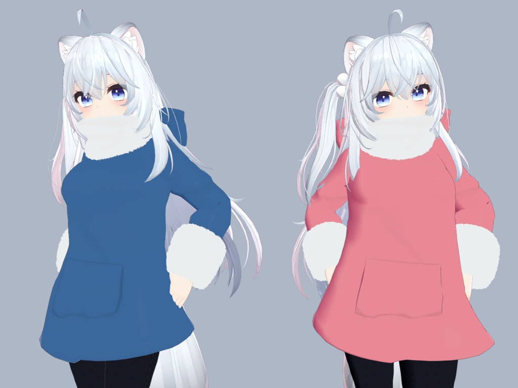 狐雪向け もこもこパーカー