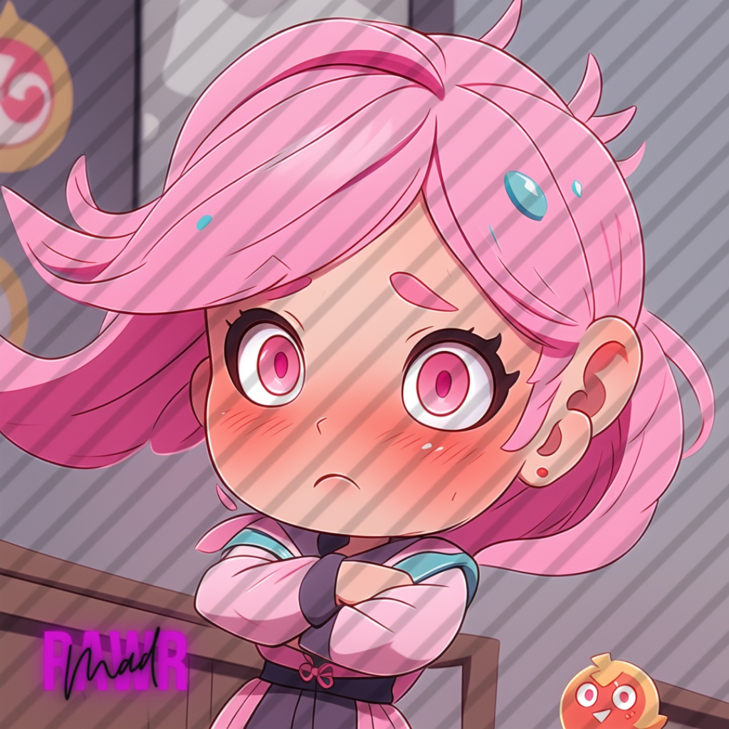 Kawaii Pink Haired Twitch Emoji's ♥