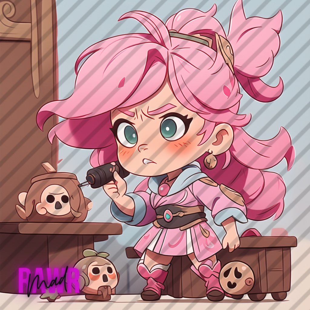 Kawaii Pink Haired Twitch Emoji's ♥