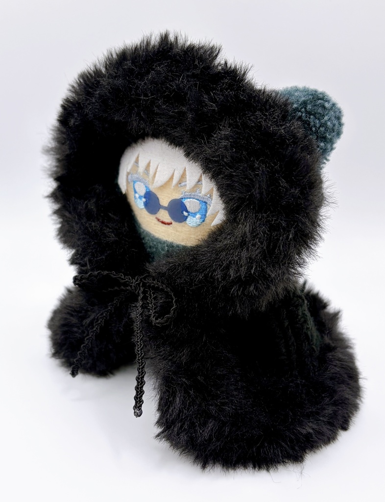 ちみけもモデルのフード付きポンチョ