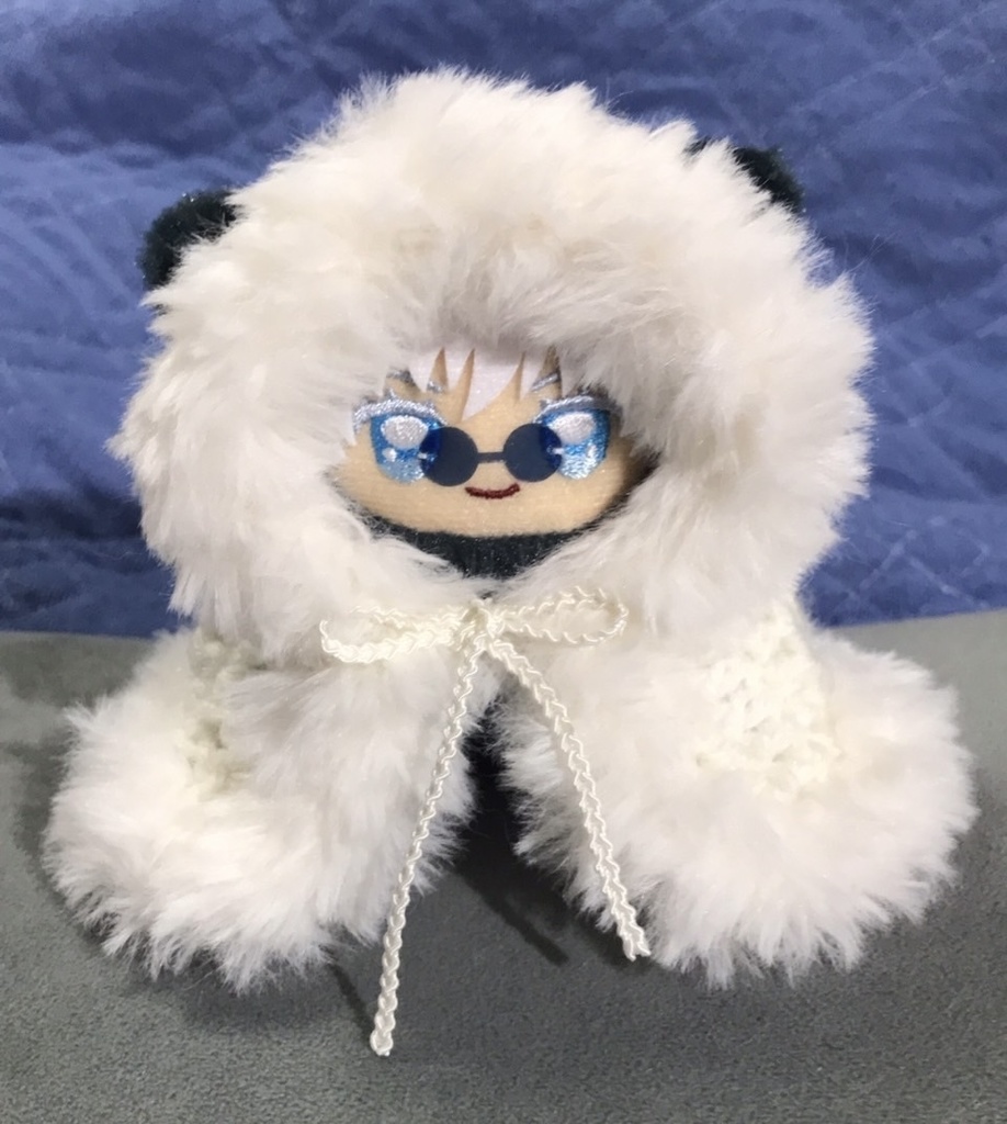 ちみけもモデルのフード付きポンチョ