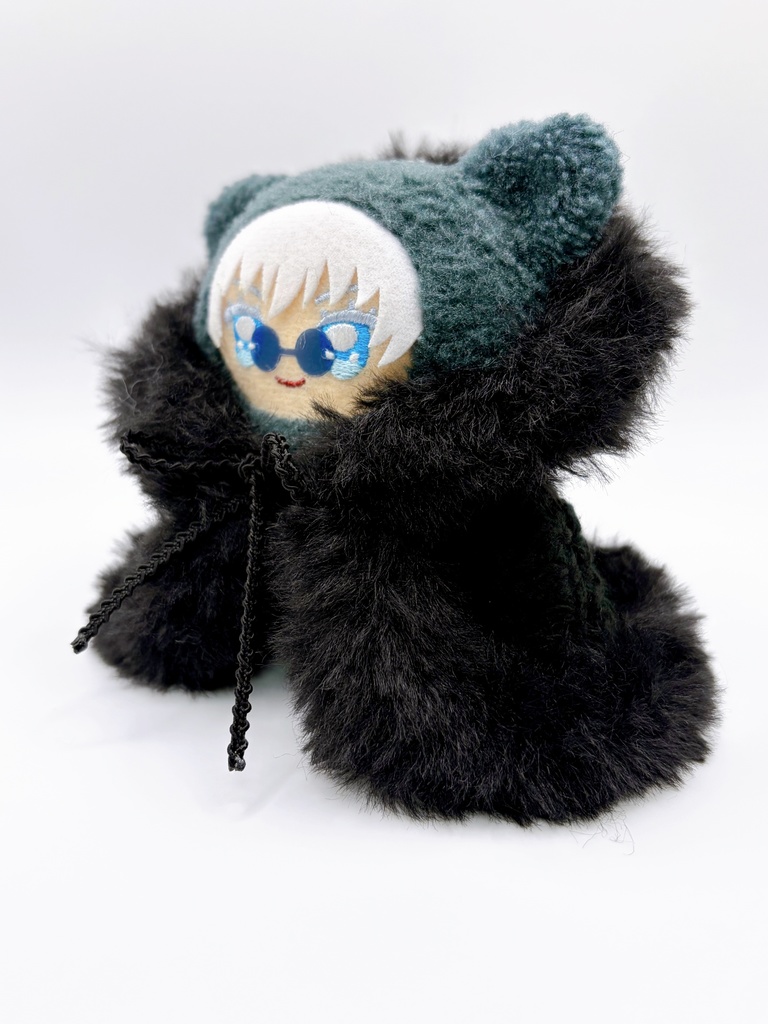 ちみけもモデルのフード付きポンチョ