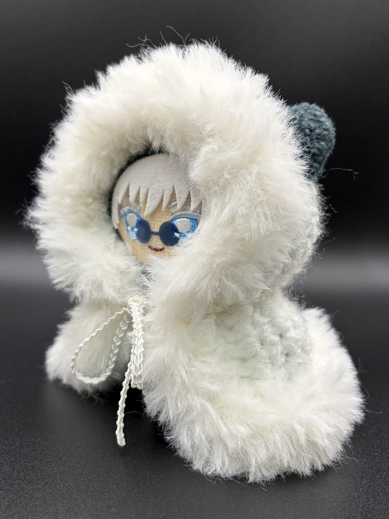 ちみけもモデルのフード付きポンチョ