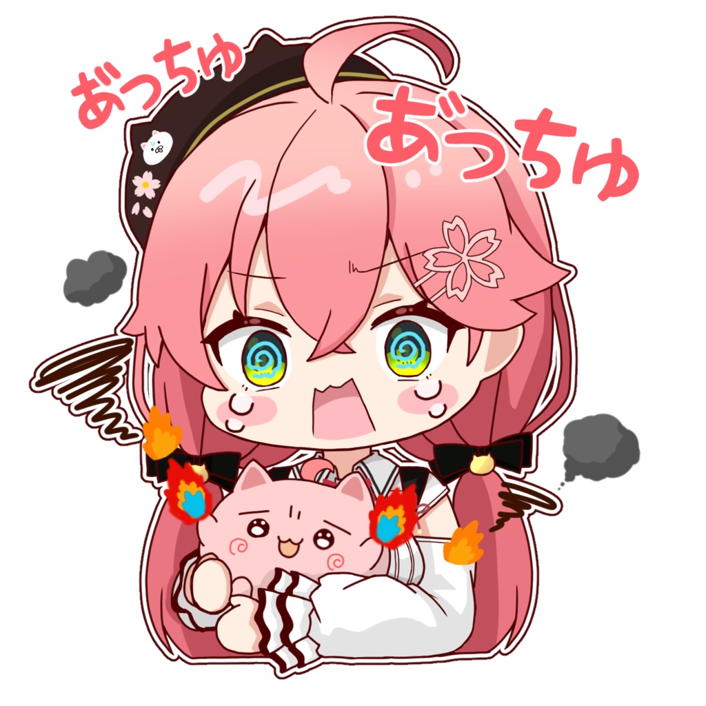 ホロライブ　スタンプ風アクリルキーホルダー　さくらみこ