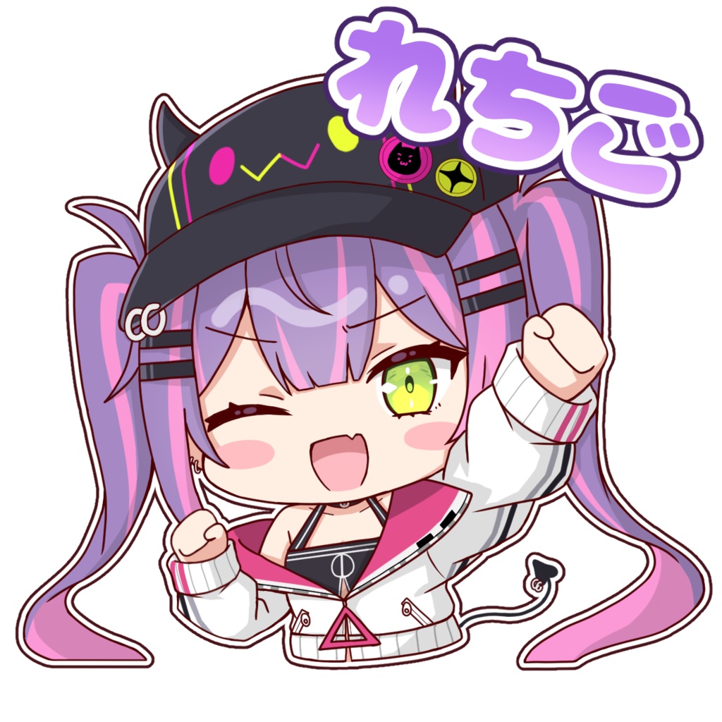 ホロライブ　スタンプ風アクリルキーホルダー　常闇トワ