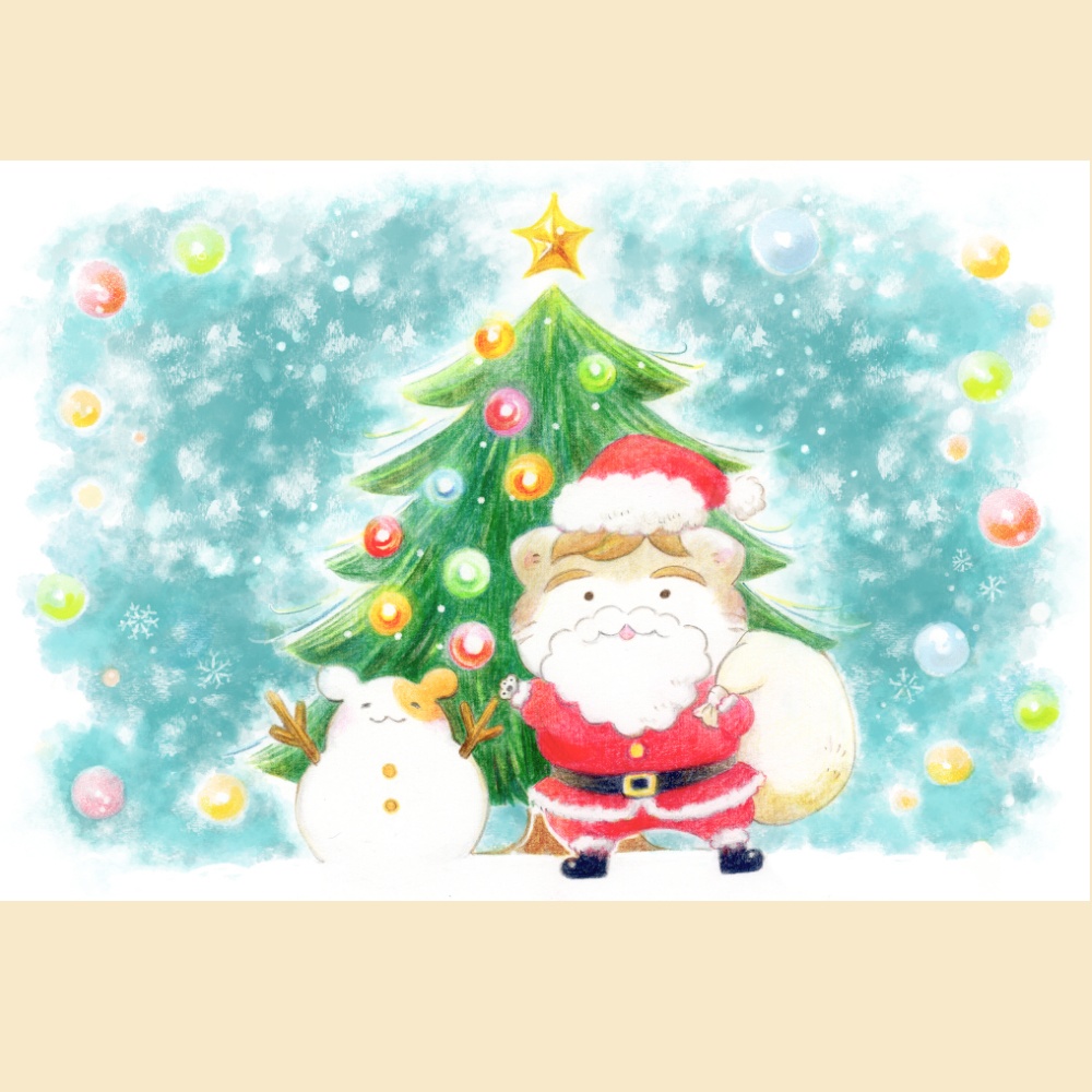 🎄まぬはむ クリスマス ポストカード🎄
