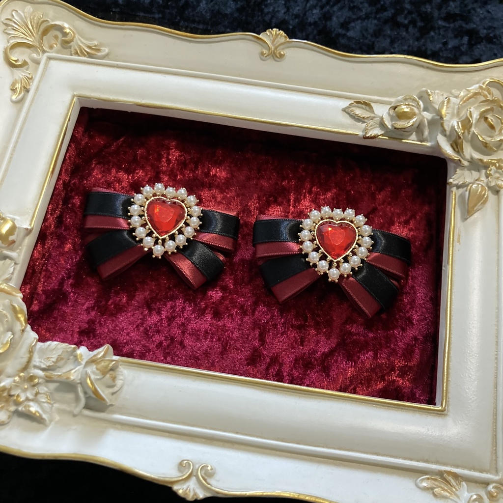 【Pair Ribbon】レッド×ブラック