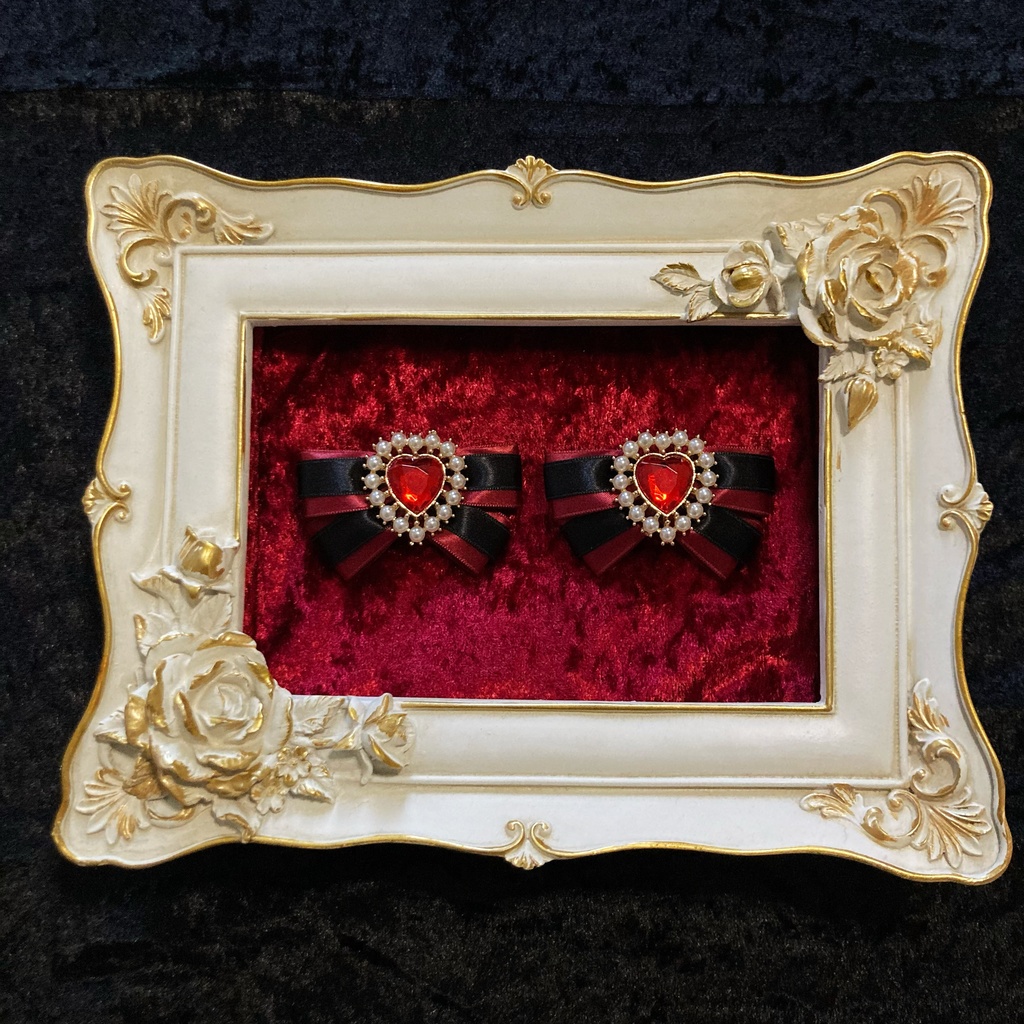 【Pair Ribbon】レッド×ブラック