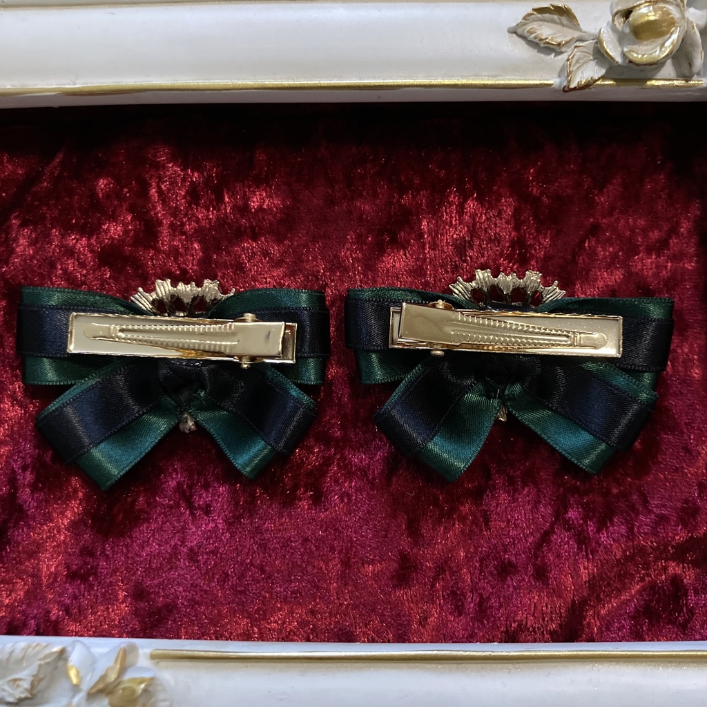 【Pair Ribbon】グレー×シーパープル