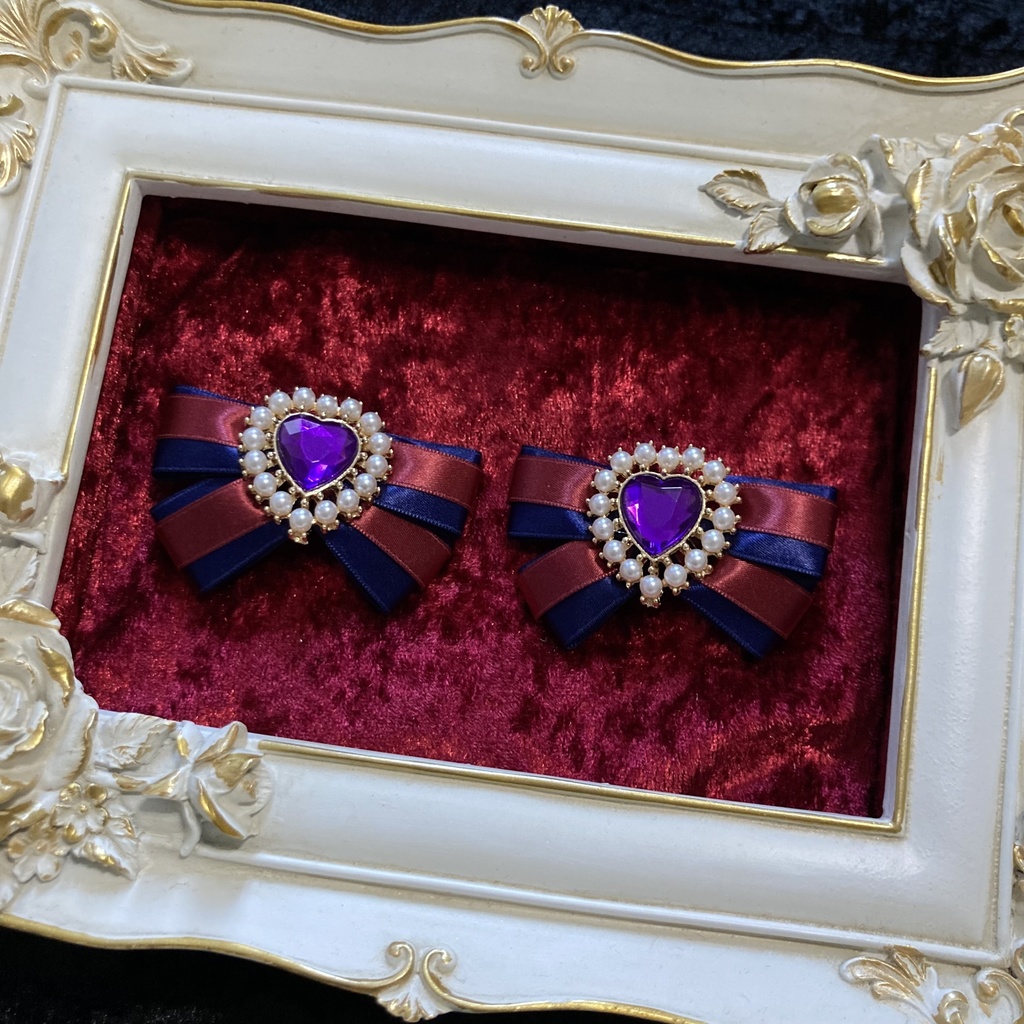 【Pair Ribbon】ビューティフルパープル×レッド