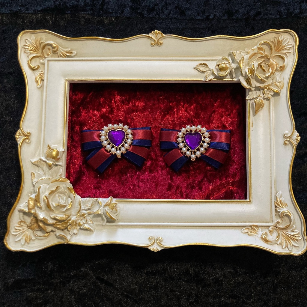 【Pair Ribbon】ビューティフルパープル×レッド