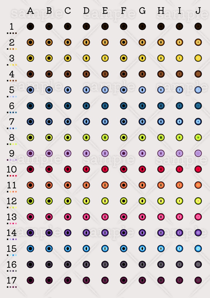 【商用可】カボションアイ用 イラストデータ