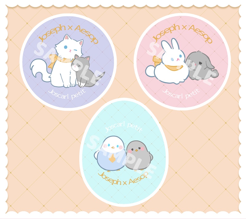 写納動物缶バッジ