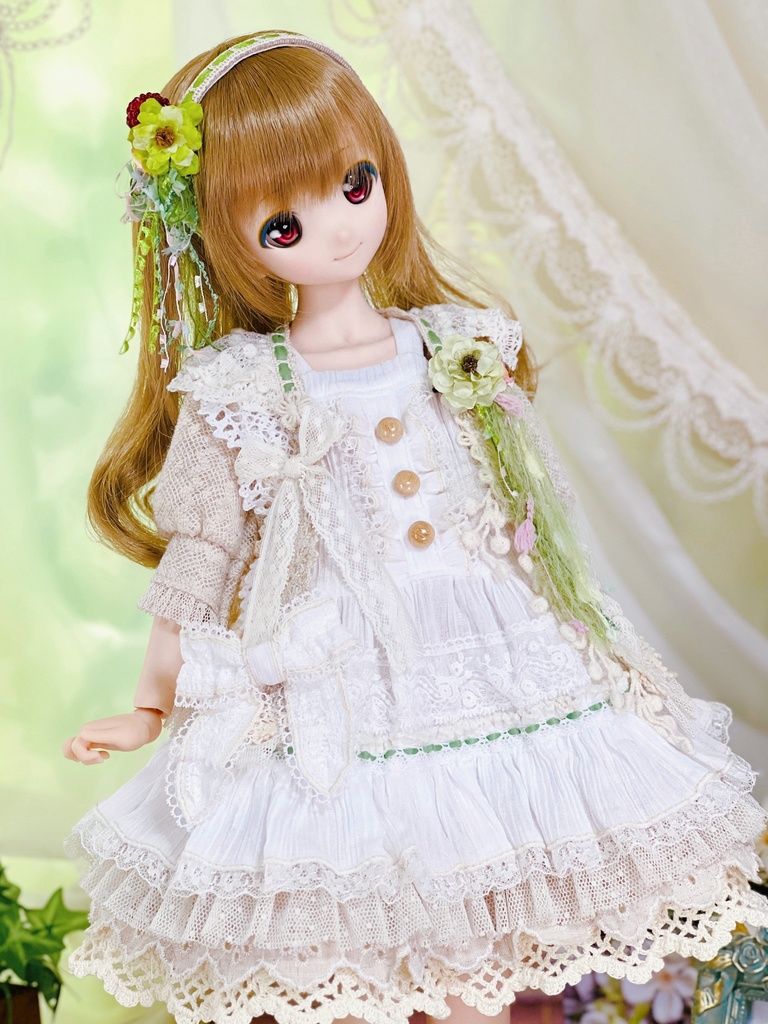 MDD 森ガールワンピースセット(ホワイト)