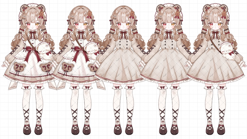 【限定1点・パーツ分け済みPSD・表情差分付き】🧸ちゃん