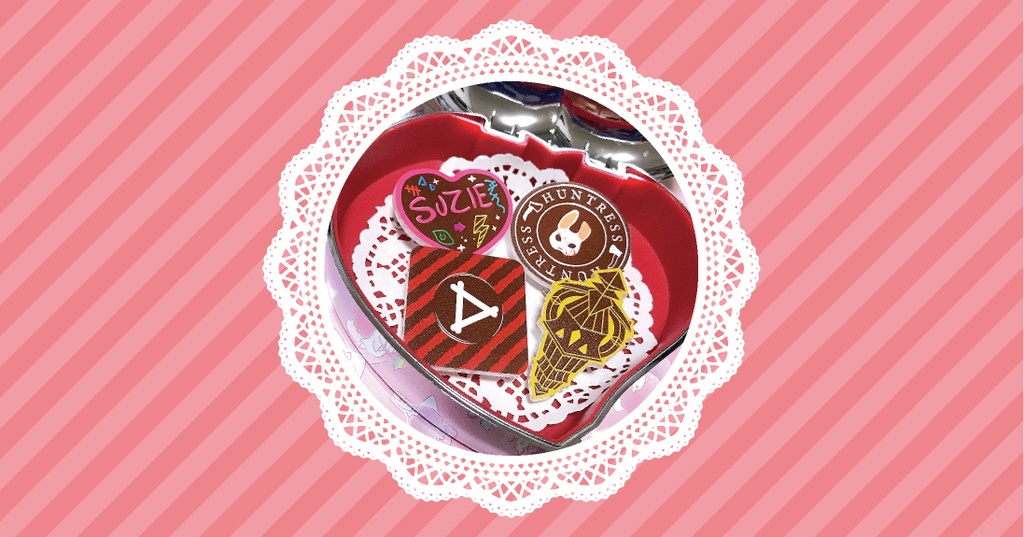 ガールキラーモチーフ チョコレートアクリルクリップ