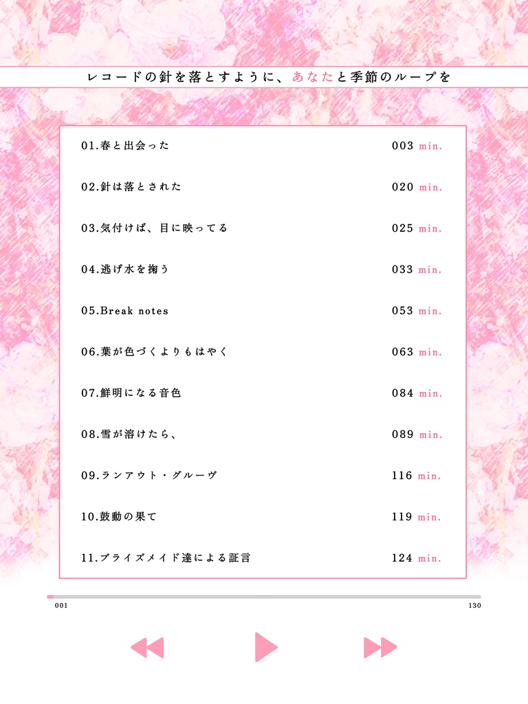 レコードの針を落とすように、あなたと季節のループを