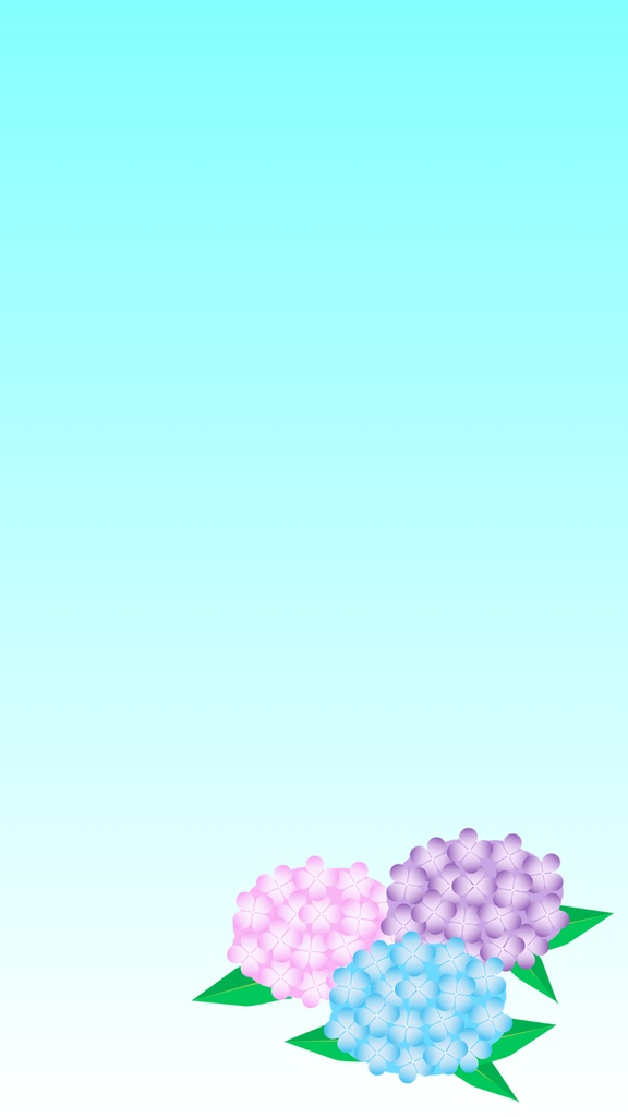 スマホ壁紙　紫陽花