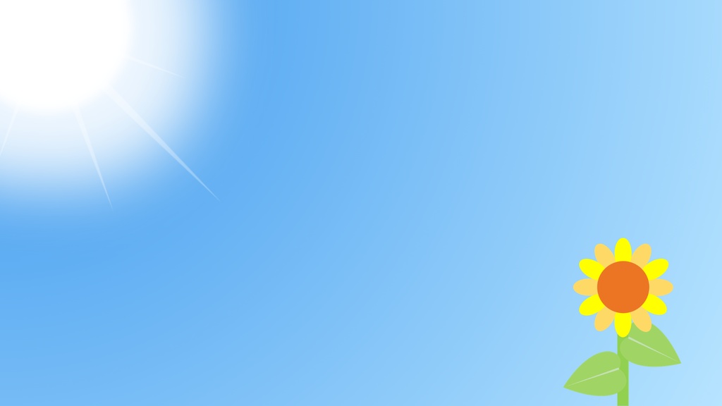 ひまわりと太陽のPC壁紙
