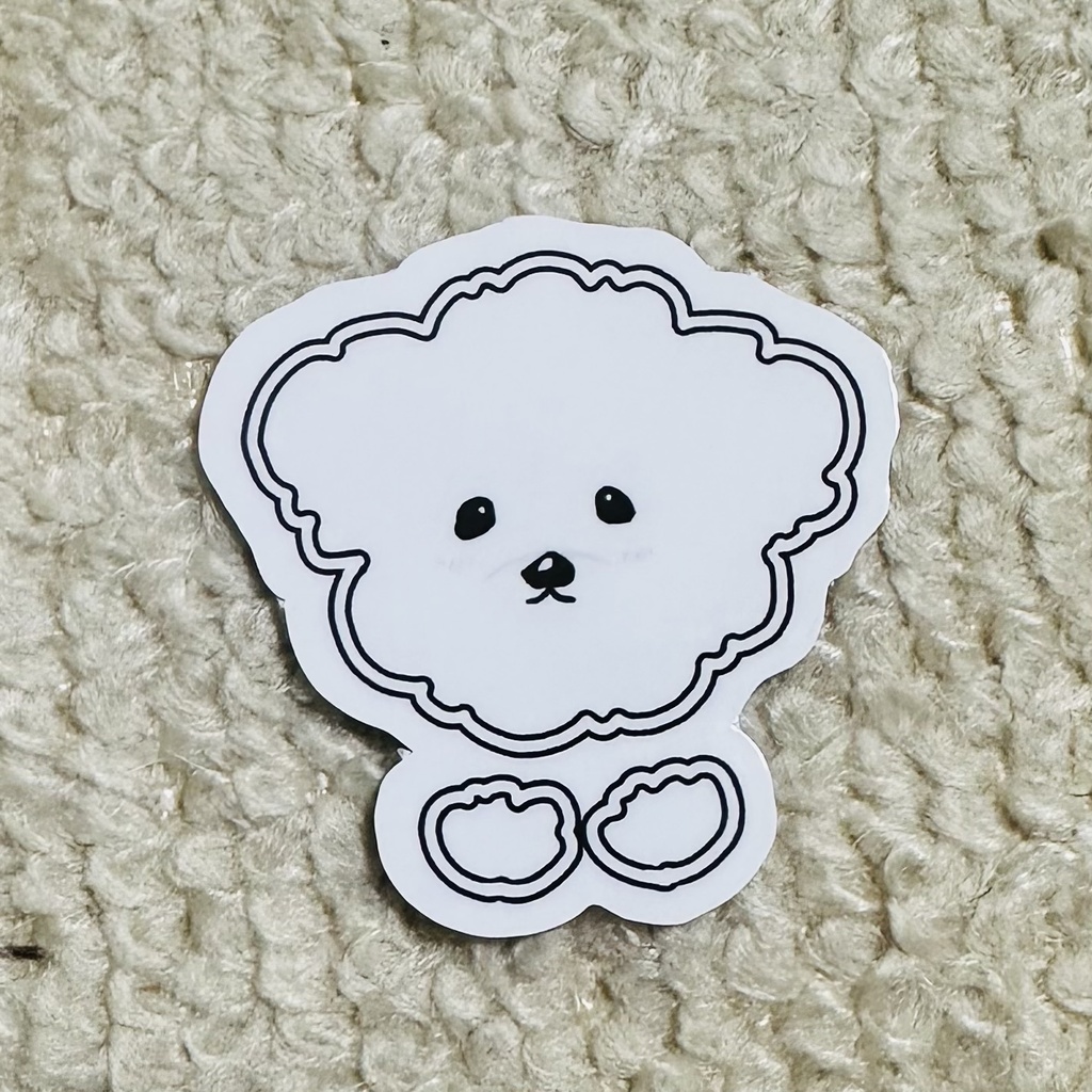 ふわもこマルポメステッカー
