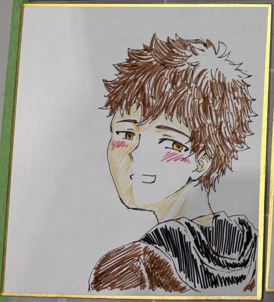 茶髪くん イラスト色紙