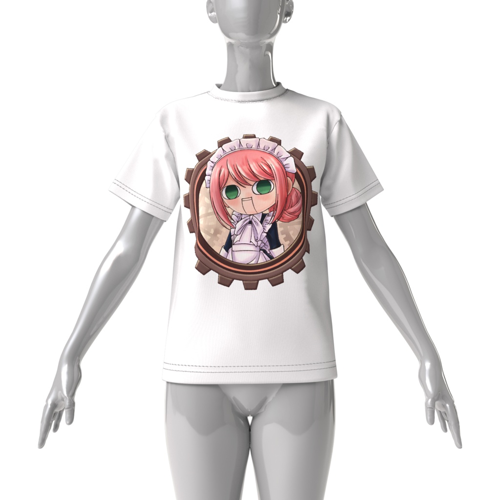 ちっこいマリー2歯車ビッグシルエットTシャツ