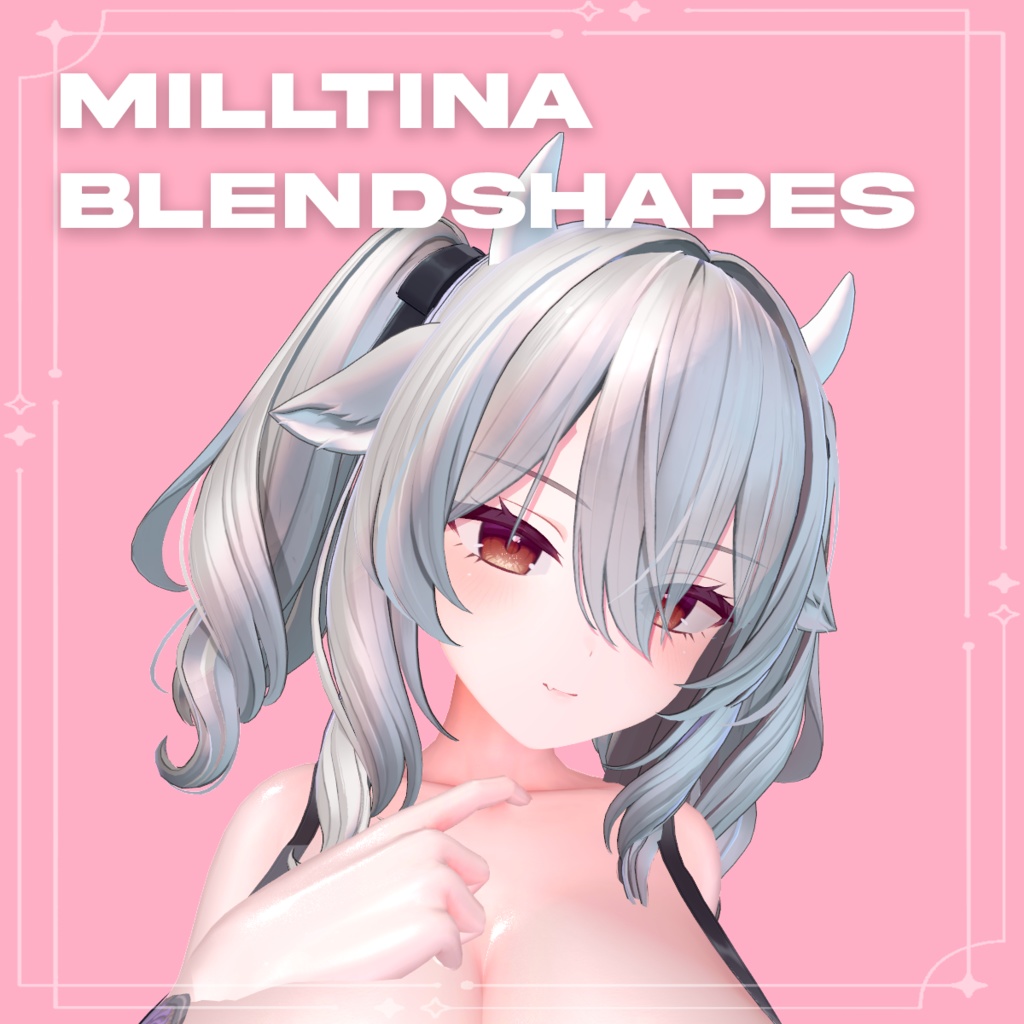 【ミルティナ-Milltina】Simple Milltina Face Blendshape + 7 Face Animations
