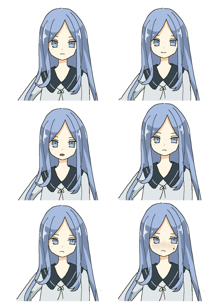 2人の少女の立ち絵素材