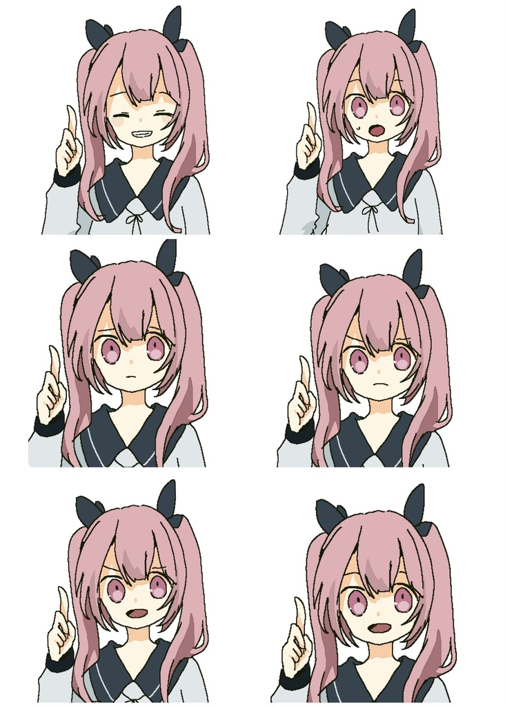 2人の少女の立ち絵素材