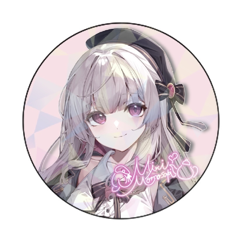 【🍑受注生産🫖】デビュー記念！ホログラム入り缶バッジ